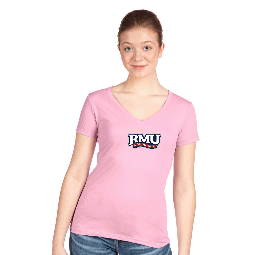 Women's Robert Morris Colonials Logo Next Level V-Neck T-Shirt