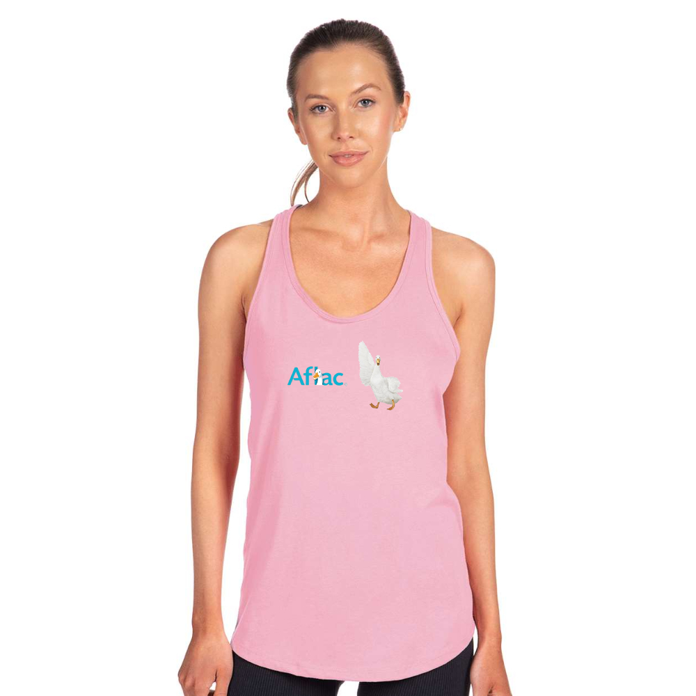 Women's Aflac Logo and Duck Next Level Ideal Racerback Tank