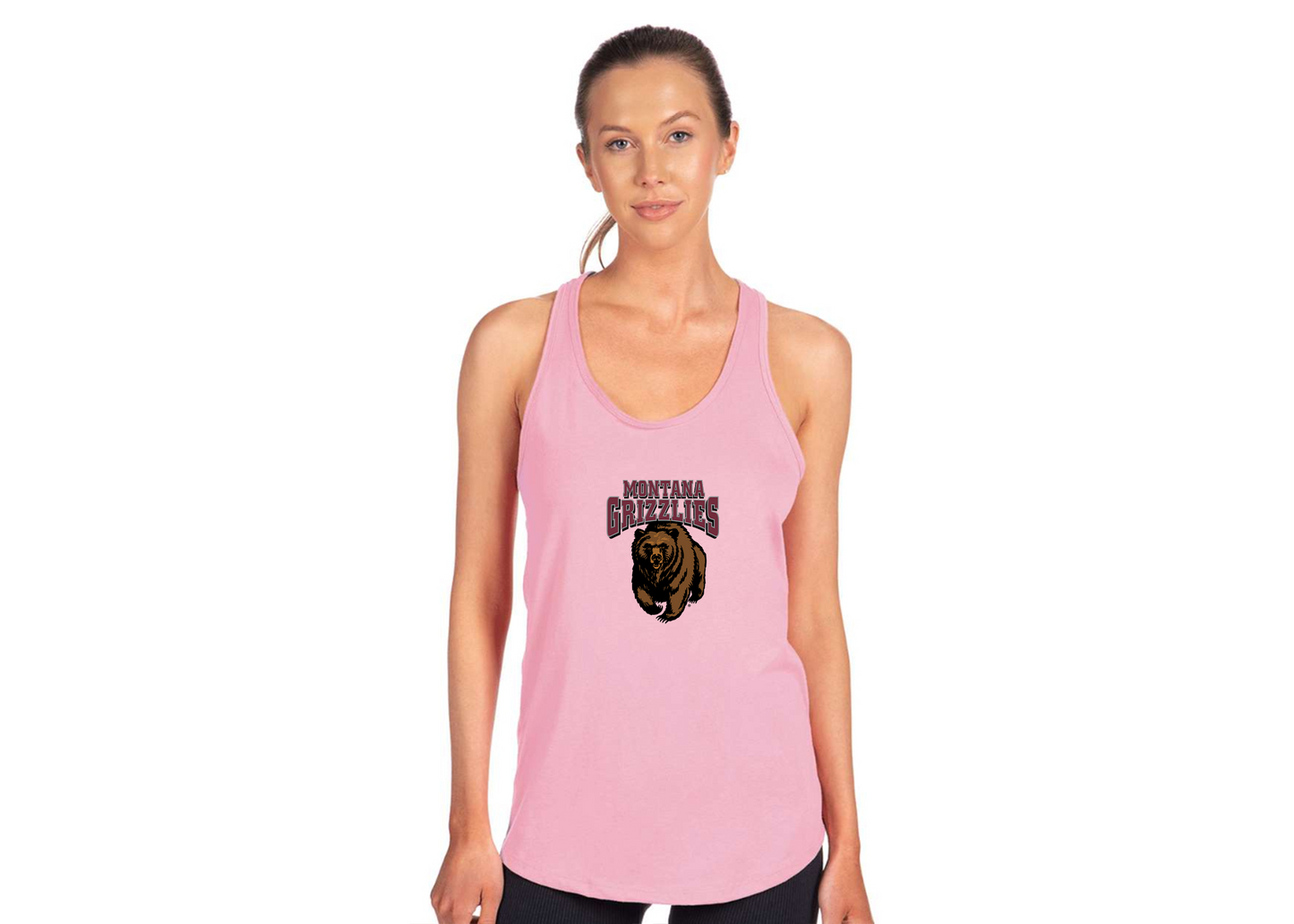 Women's Montana Grizzliesl Next Level Ideal Racerback Tank