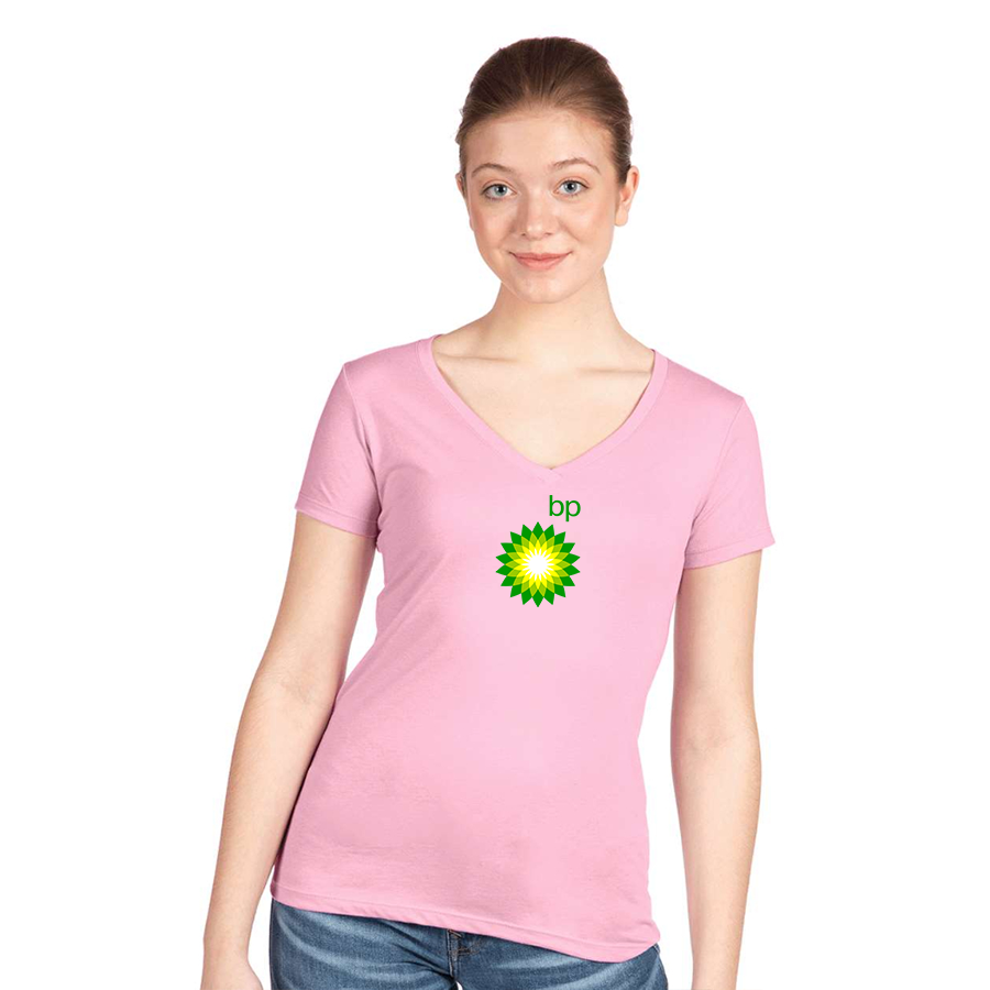 Women's BP Oil Logo Next Level V-Neck T-Shirt