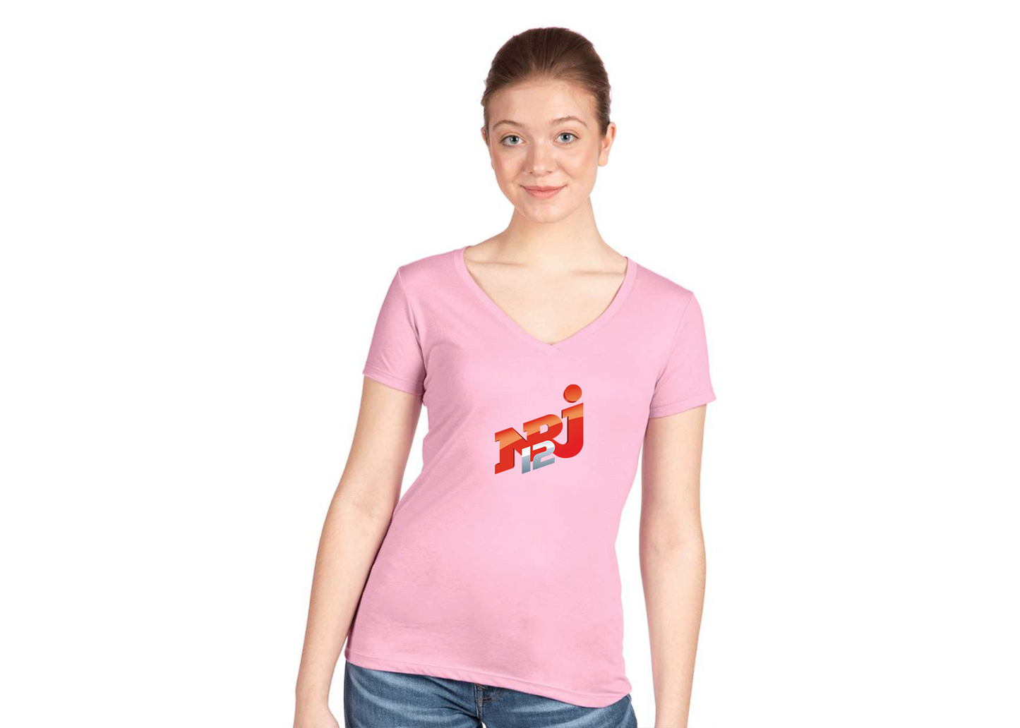 Women's  NRJ 12 Logo Next Level V-Neck T-Shirt