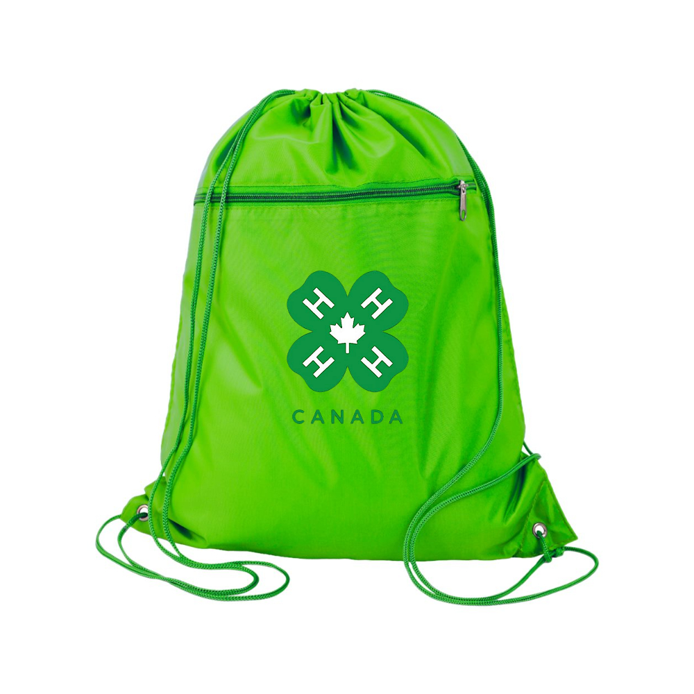 4H Canada Logo Q-Tees - Polyester Cinchpack