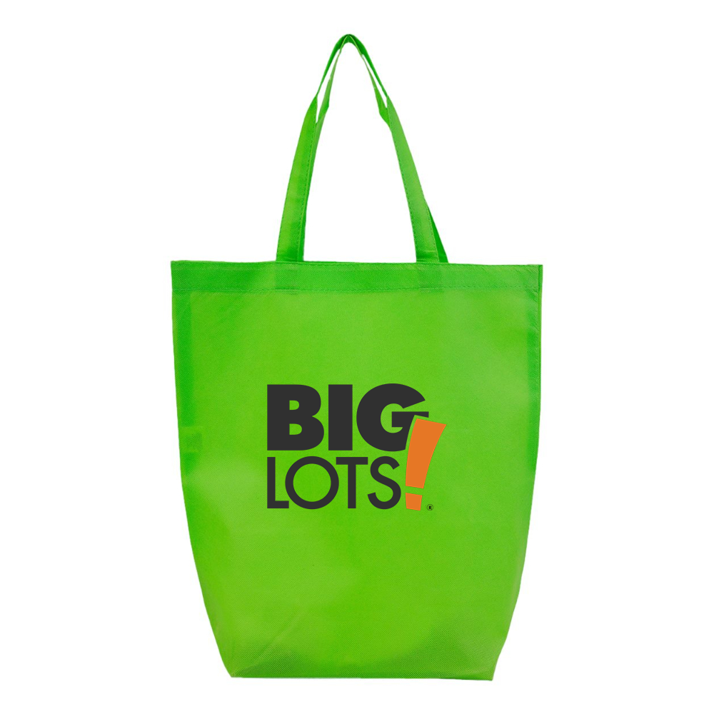 Big Lots Logo Q-Tees Non-Woven Gusset Bottom Tote
