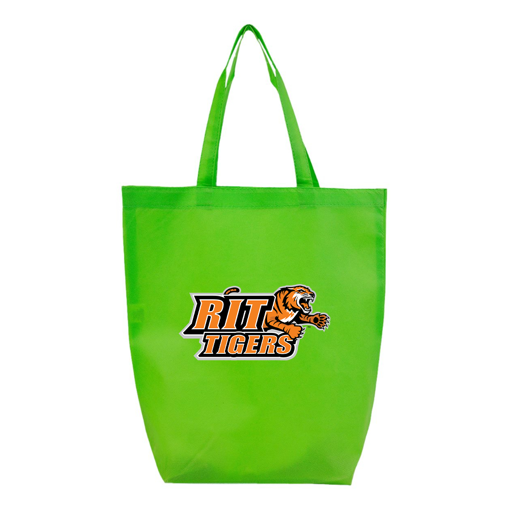 RIT Tigers Logo Q-Tees Non-Woven Gusset Bottom Tote