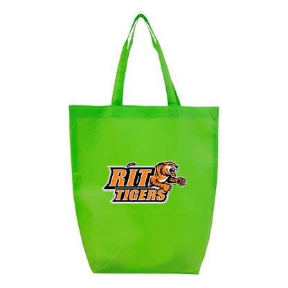 RIT Tigers Logo Q-Tees Non-Woven Gusset Bottom Tote