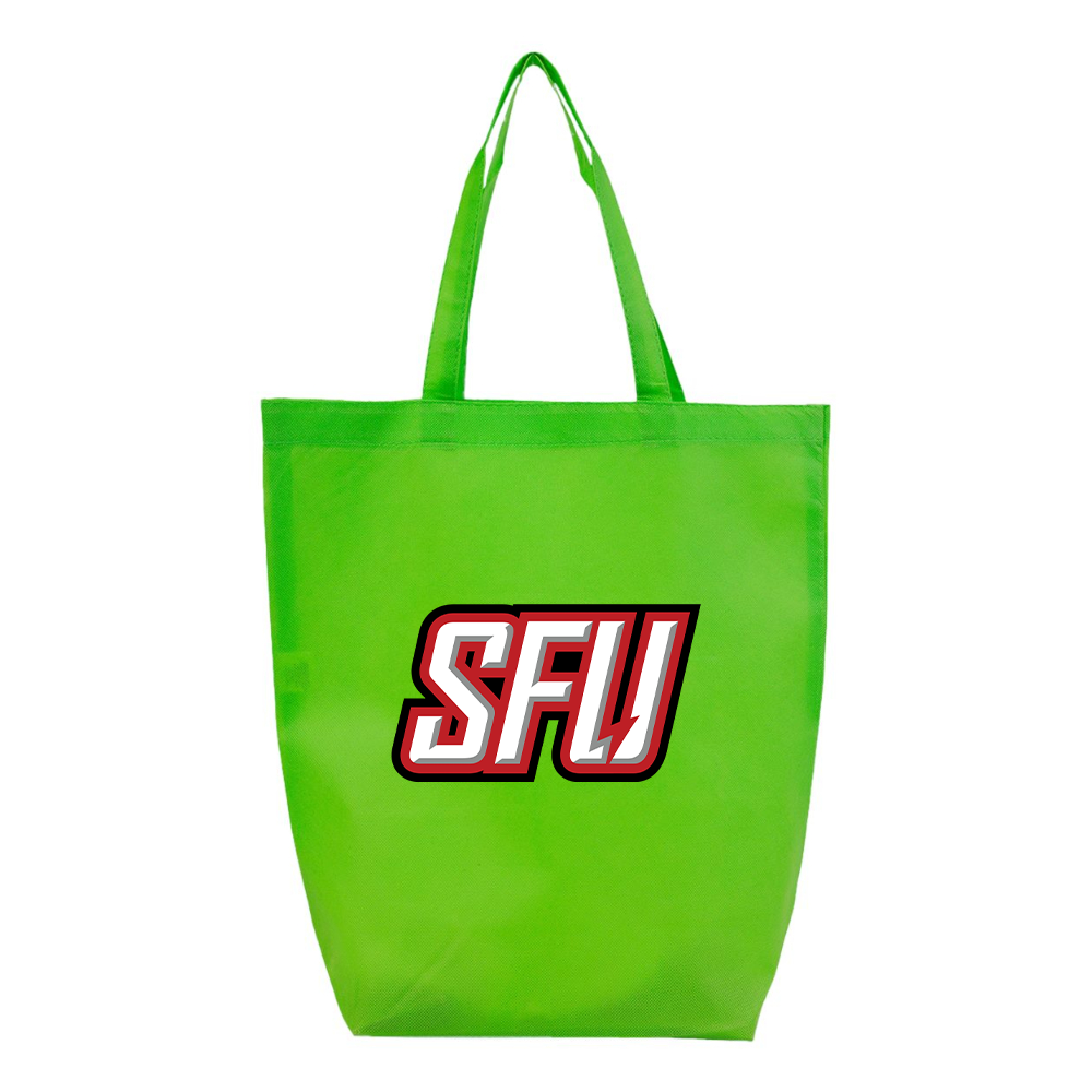 Saint Francis Red Flash Logo Q-Tees Non-Woven Gusset Bottom Tote