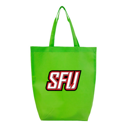 Saint Francis Red Flash Logo Q-Tees Non-Woven Gusset Bottom Tote