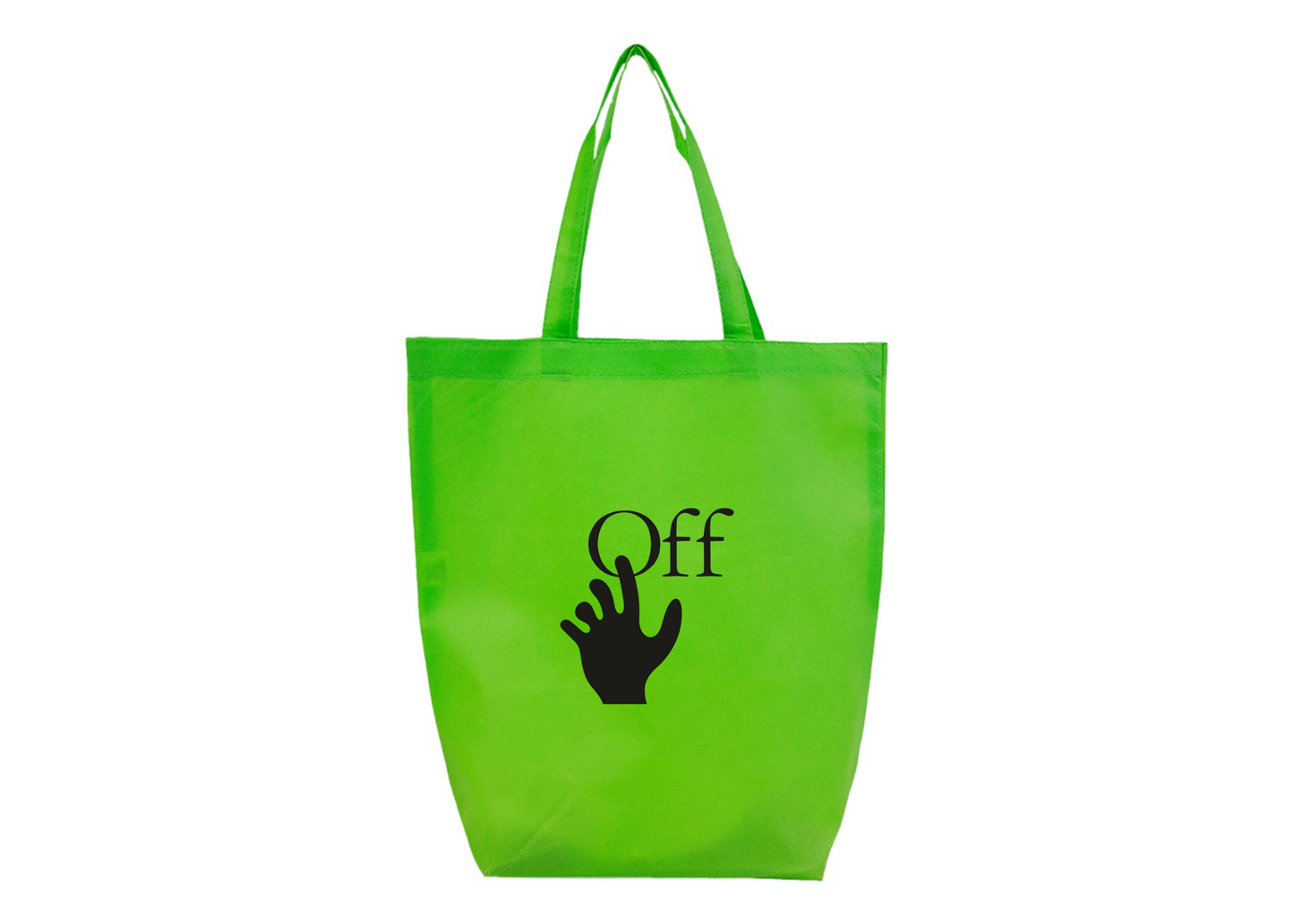 Off-White Hand Q-Tees Non-Woven Gusset Bottom Tote m