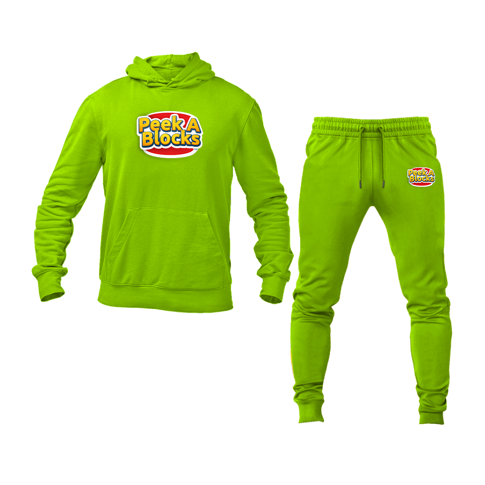 Men's Peek A Blocks Logo Hoodie Joggers Set