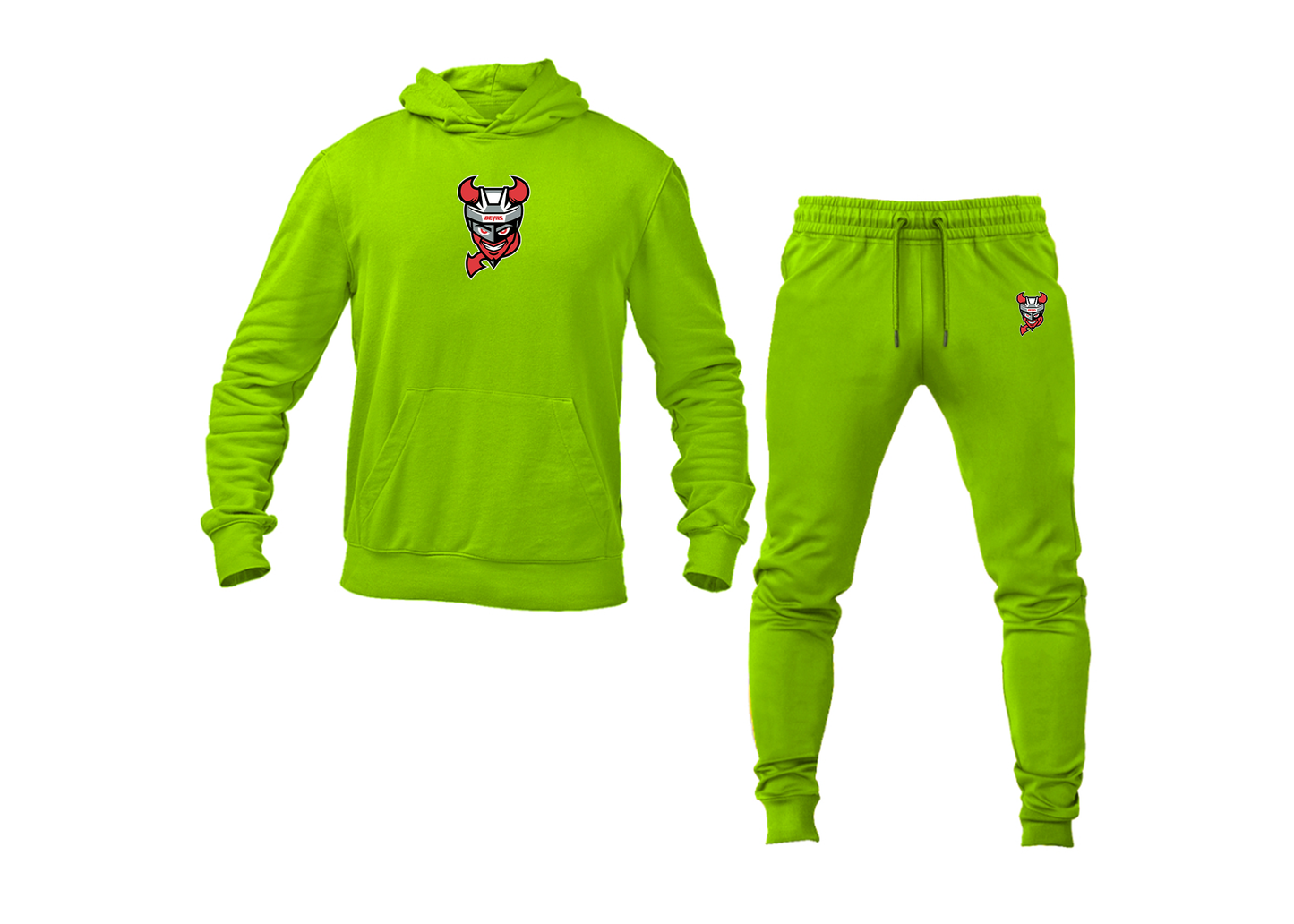 Men's Binghamton Devils Logo Hoodie Joggers Set