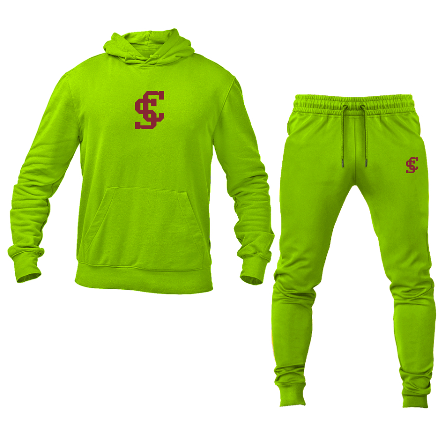 Men's Santa Clara Broncos Logo Hoodie Joggers Set