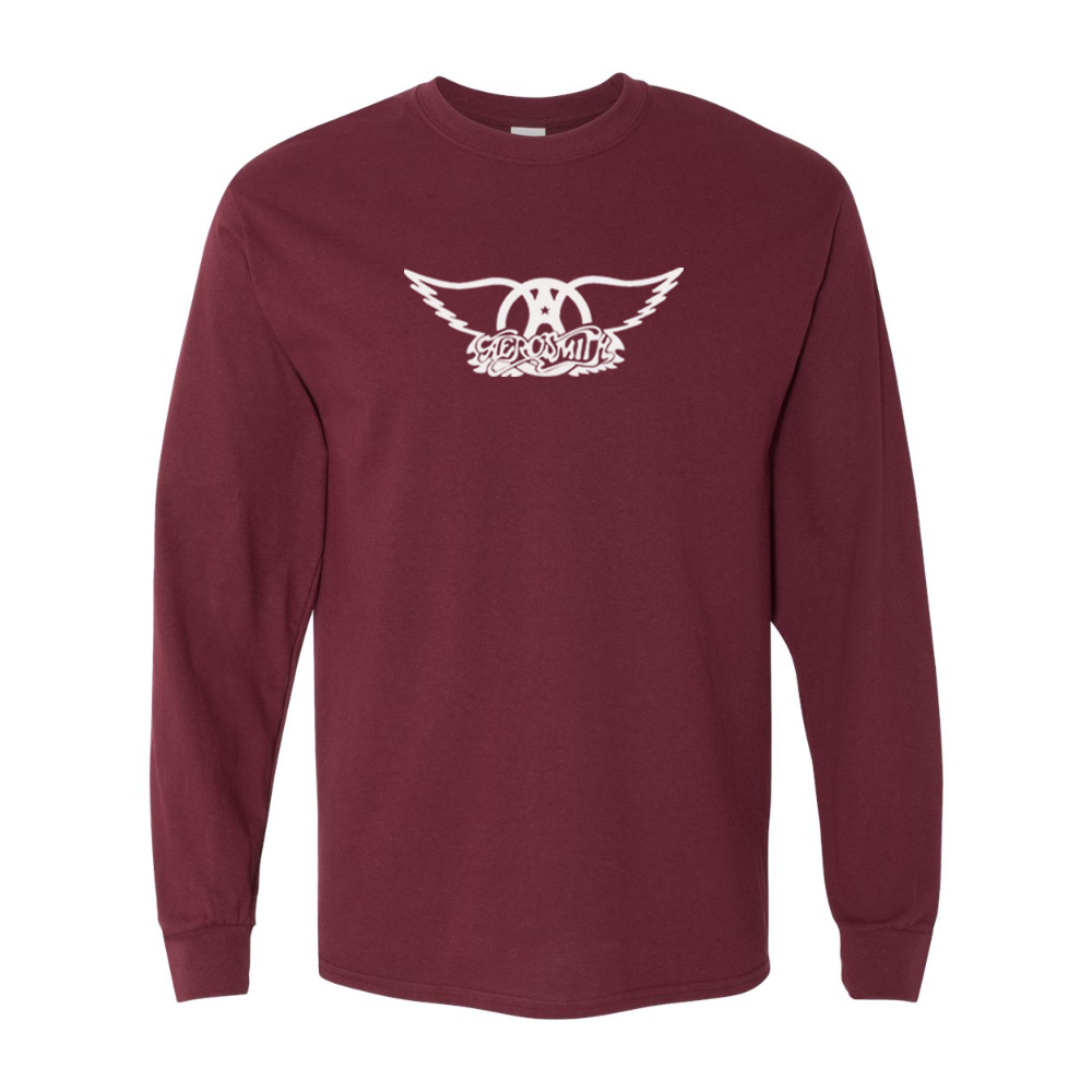 Men's Aerosmith Logo Gildan Heavy Cotton Long Sleeve T-Shirt