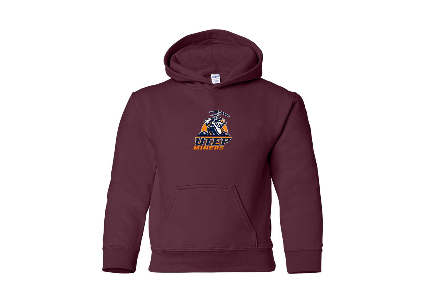 Youth UTEP Miners Gildan Heavy Blend  Hooded Sweatshirt
