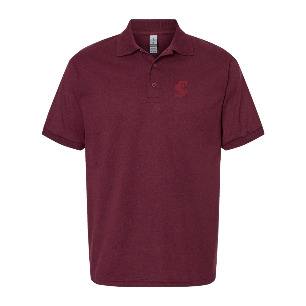 Men's Santa Clara Broncos Logo Gildan Dry Blend Jersey Polo