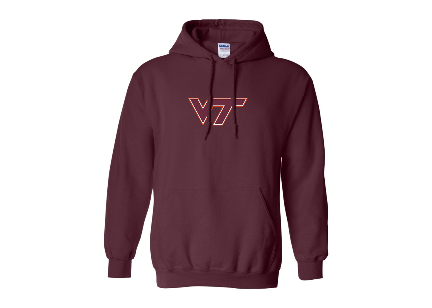 Men's Virginia Tech Hokies Gildan  Heavy Blend Hooded Sweatshirt