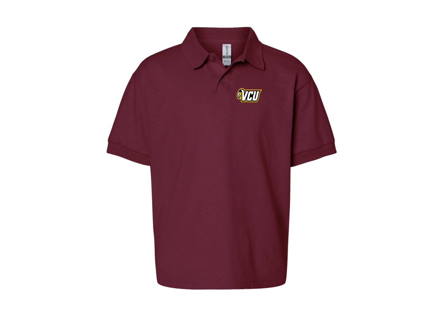 Youth Virginia Commonwealth Rams Gildan Dry Blend Jersey Polo
