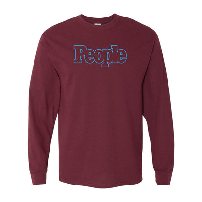 Men's People Magazine Logo Gildan Heavy Cotton Long Sleeve T-Shirt