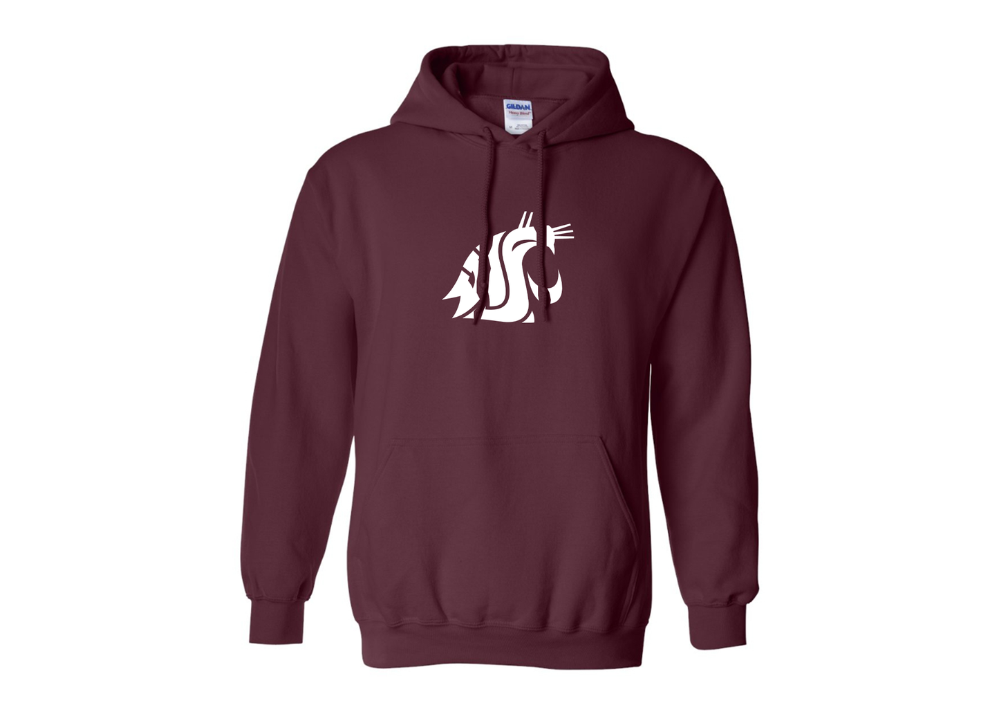 Men's Washington State Cougars Gildan  Heavy Blend Hooded Sweatshirt
