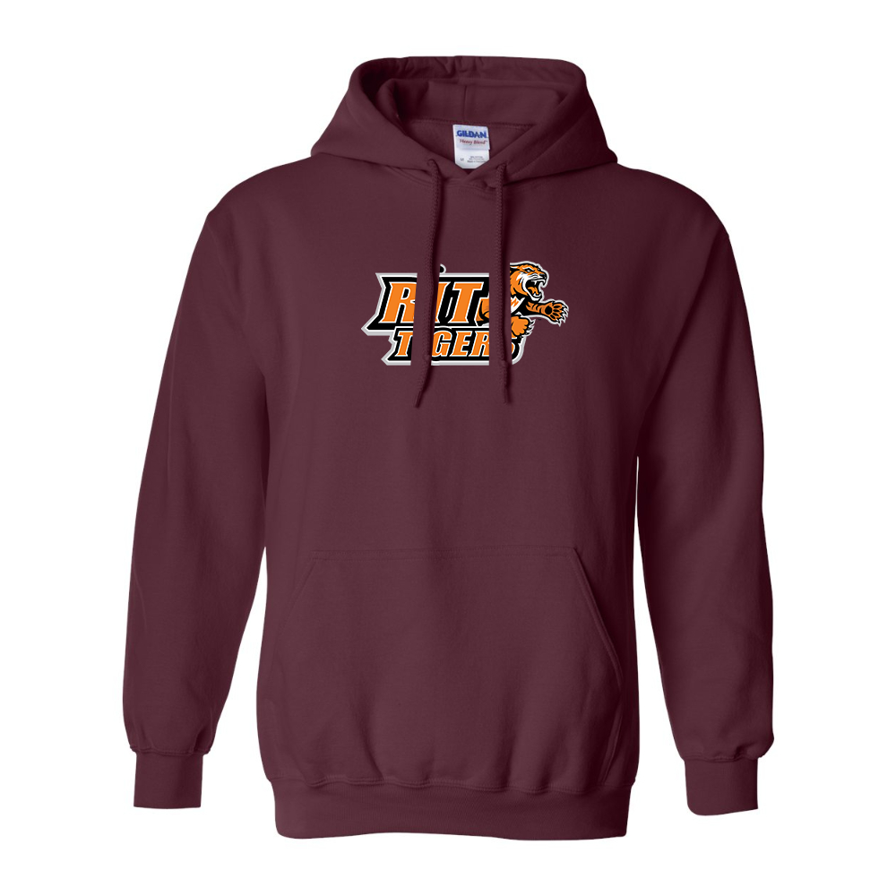 Men's RIT Tigers Logo Gildan  Heavy Blend Hooded Sweatshirt