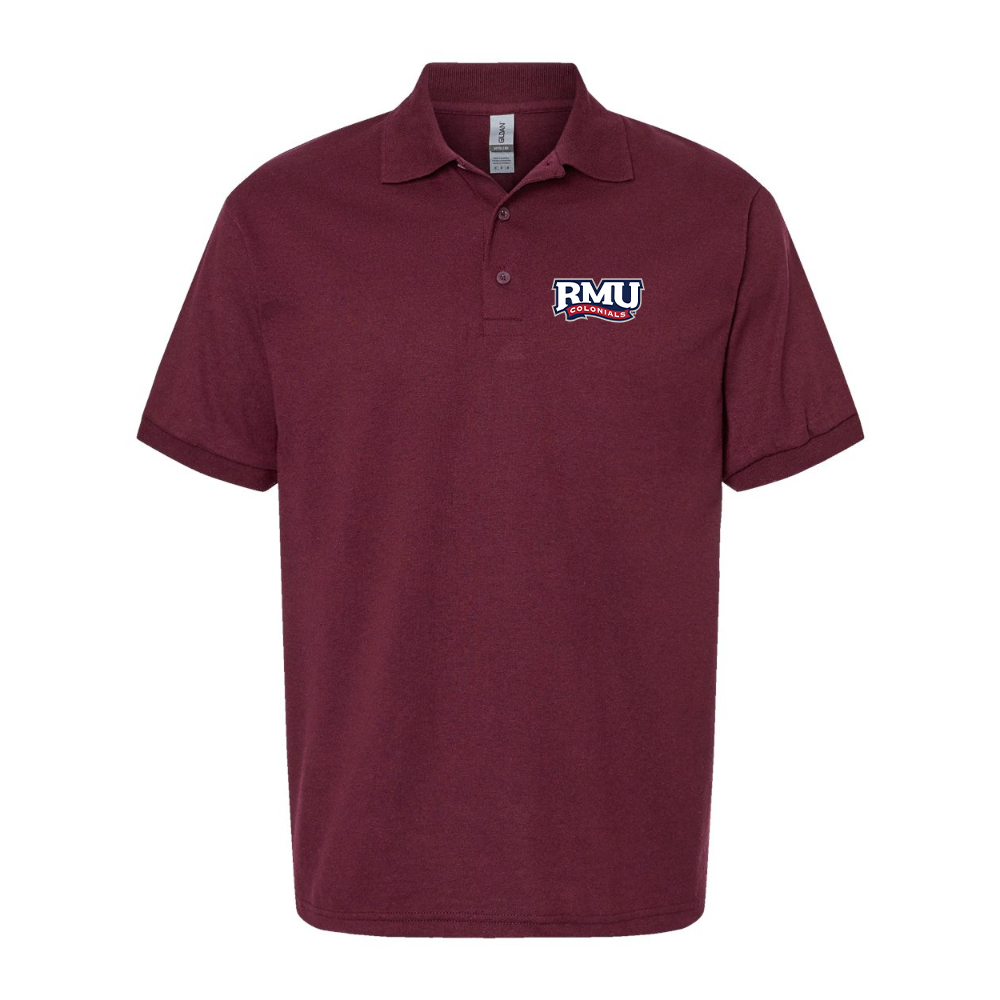 Men's Robert Morris Colonials Logo Gildan Dry Blend Jersey Polo