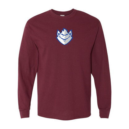 Men's Saint Louis Billikens Logo Gildan Heavy Cotton Long Sleeve T-Shirt
