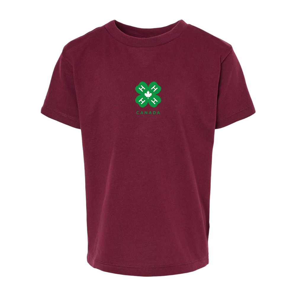 4H Canada Logo BELLA  CANVAS Toddler Jersey Tee