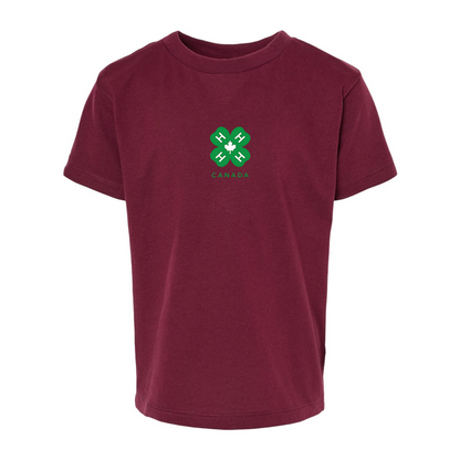 4H Canada Logo BELLA  CANVAS Toddler Jersey Tee