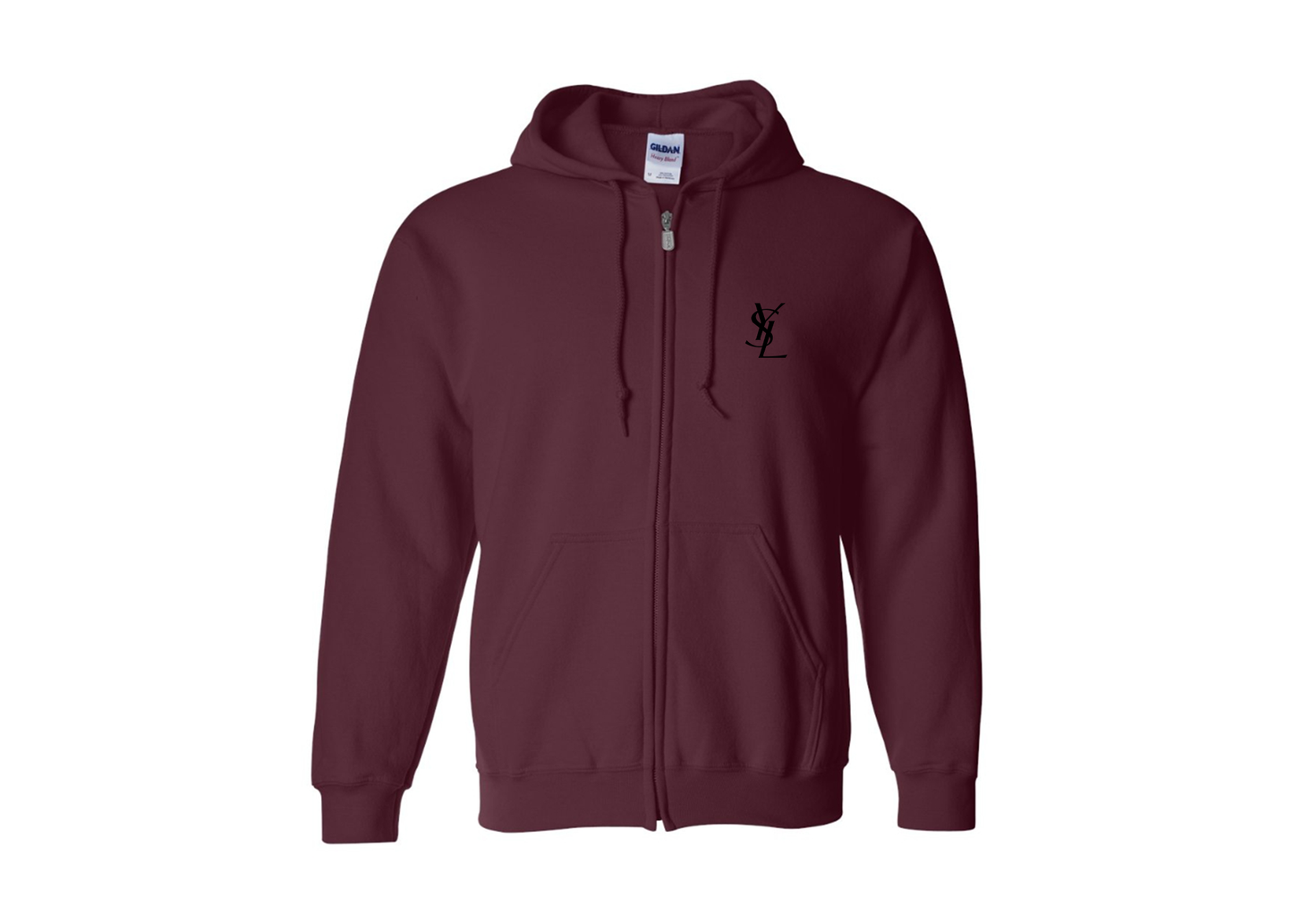 Men's YSL Gildan  Heavy Blend Full Zip Hooded Sweatshirt
