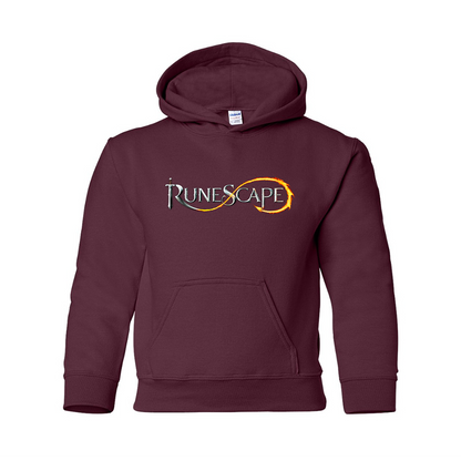 Youth Runescape Logo Gildan Heavy Blend  Hooded Sweatshirt