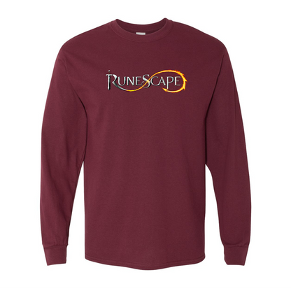 Men's Runescape Logo Gildan Heavy Cotton Long Sleeve T-Shirt