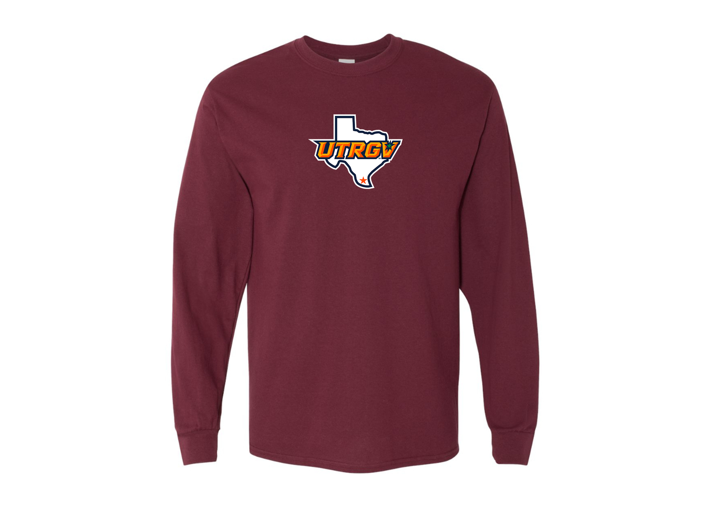 Men's UTRGV Vaqueros Gildan Heavy Cotton Long Sleeve T-Shirt