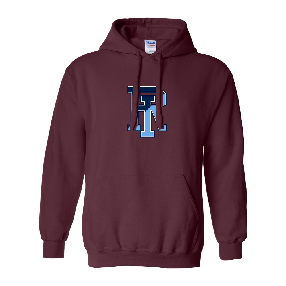 Men's Rhode Island Rams Logo Gildan  Heavy Blend Hooded Sweatshirt