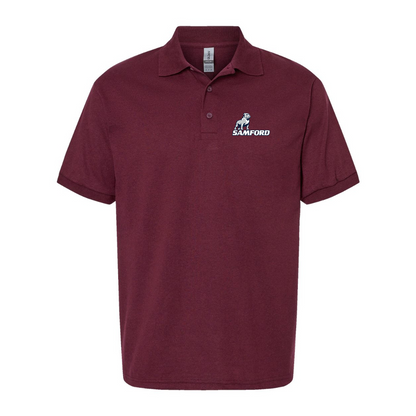Men's Samford Bulldogs Logo Gildan Dry Blend Jersey Polo