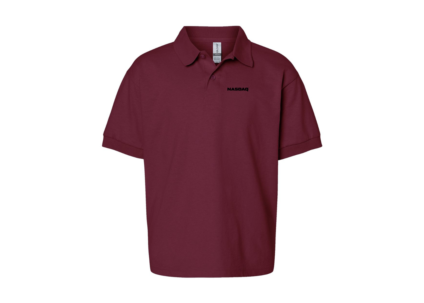 Youth Nasdaq Logo Gildan Dry Blend Jersey Polo