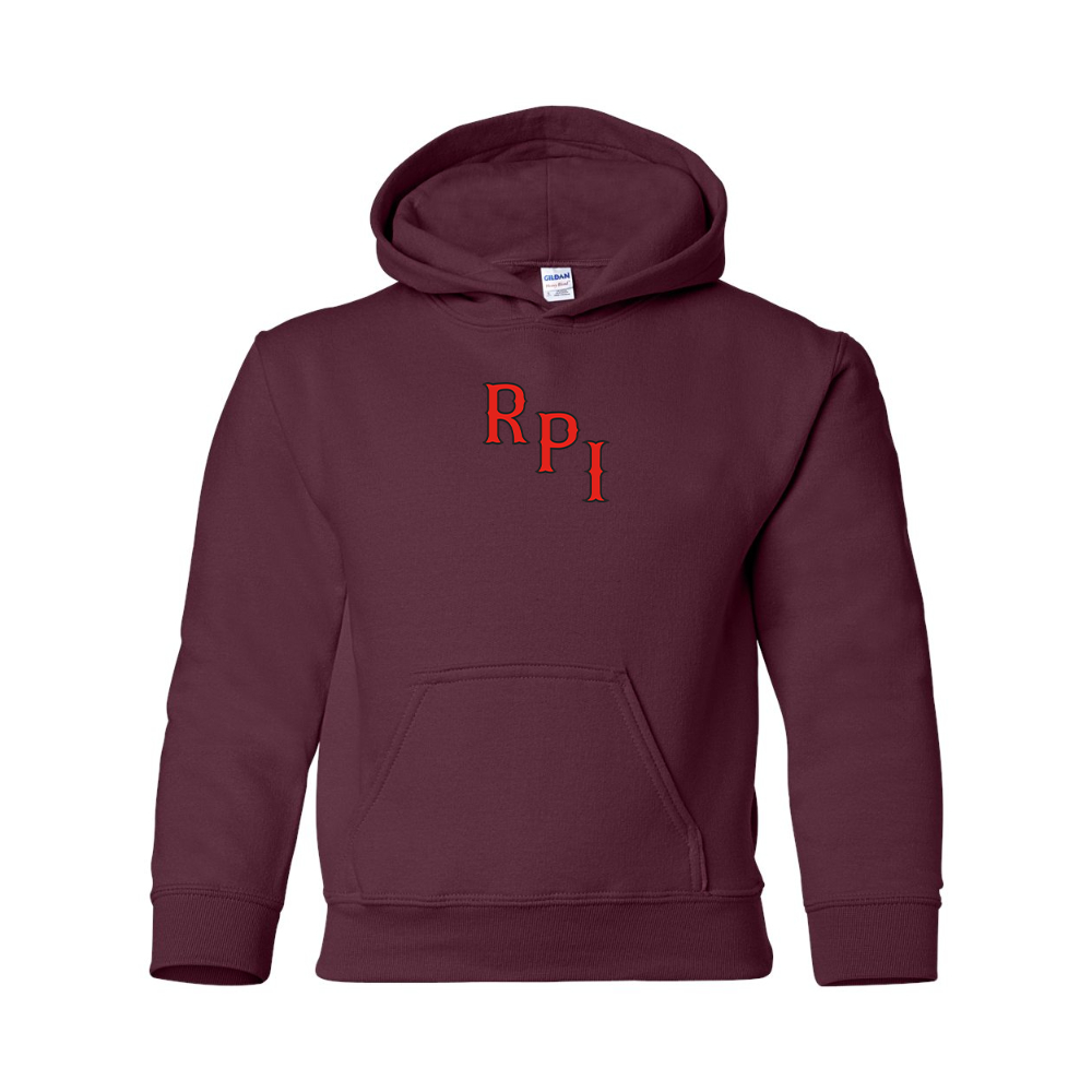 Youth RPI Engineers Logo Gildan Heavy Blend  Hooded Sweatshirt