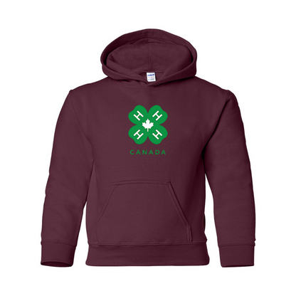 Youth 4H Canada Logo Gildan Heavy Blend  Hooded Sweatshirt