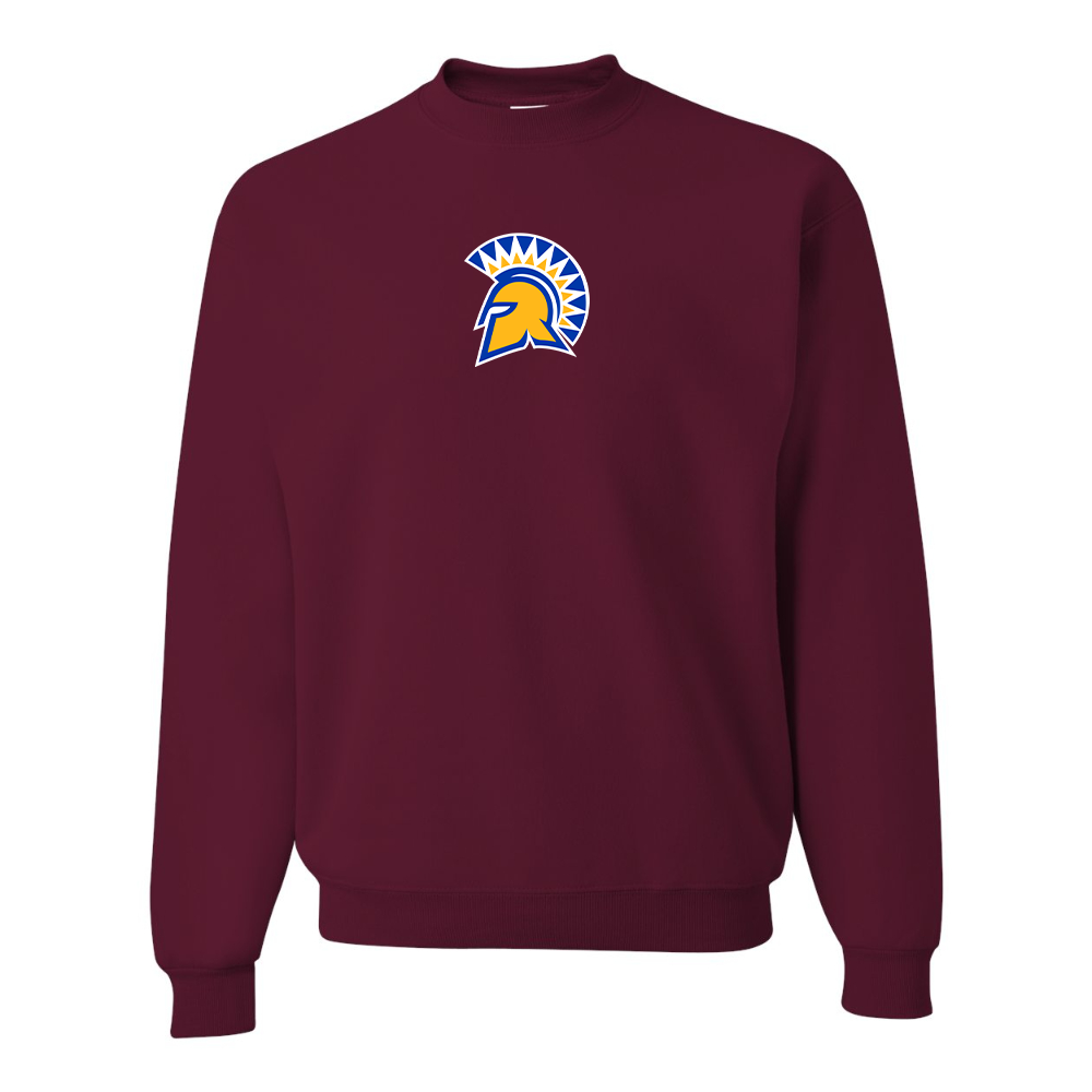 Men's San Jose State Spartans Logo JERZEES NuBlend Crewneck Sweatshirt