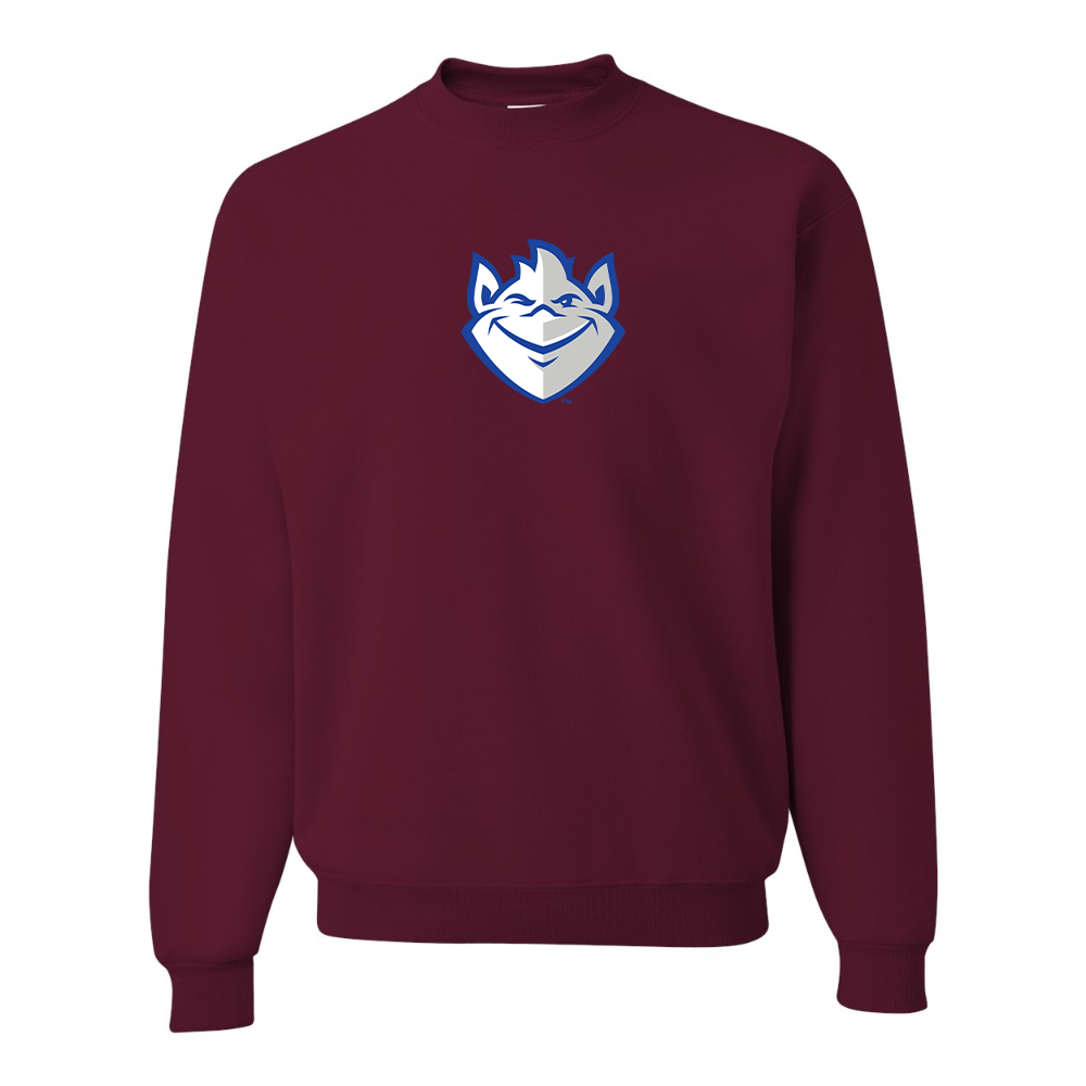 Men's Saint Louis Billikens Logo JERZEES NuBlend Crewneck Sweatshirt