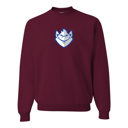 Men's Saint Louis Billikens Logo JERZEES NuBlend Crewneck Sweatshirt