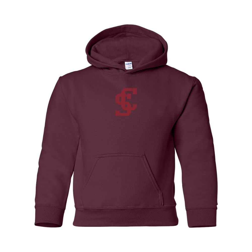 Youth Santa Clara Broncos Logo  Gildan Heavy Blend  Hooded Sweatshirt