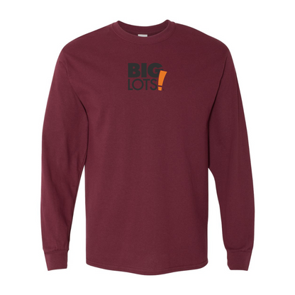 Men's Big Lots Logo Gildan Heavy Cotton Long Sleeve T-Shirt