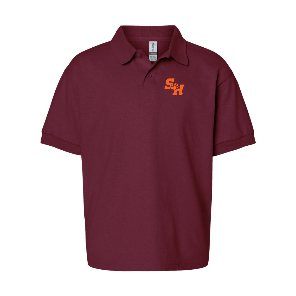 Youth Sam Houston State Bearkats Logo Gildan Dry Blend Jersey Polo