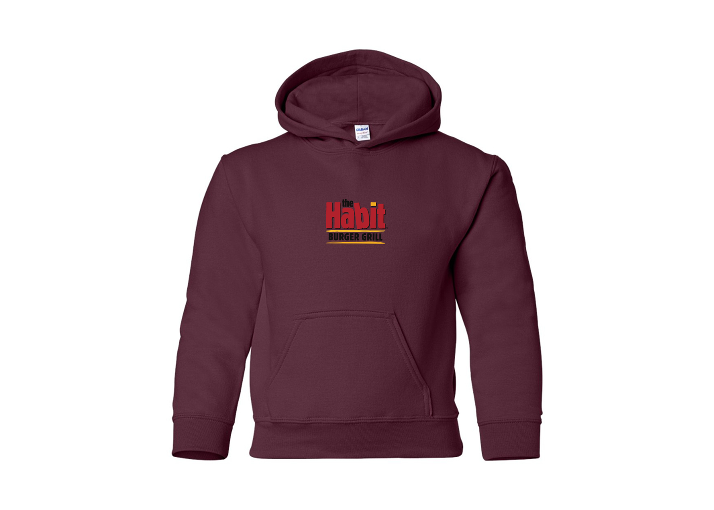 Youth The Habit Burger Grill Gildan Heavy Blend  Hooded Sweatshirt