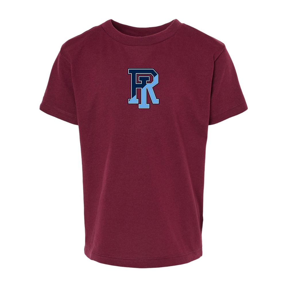 Rhode Island Rams Logo BELLA  CANVAS Toddler Jersey Tee