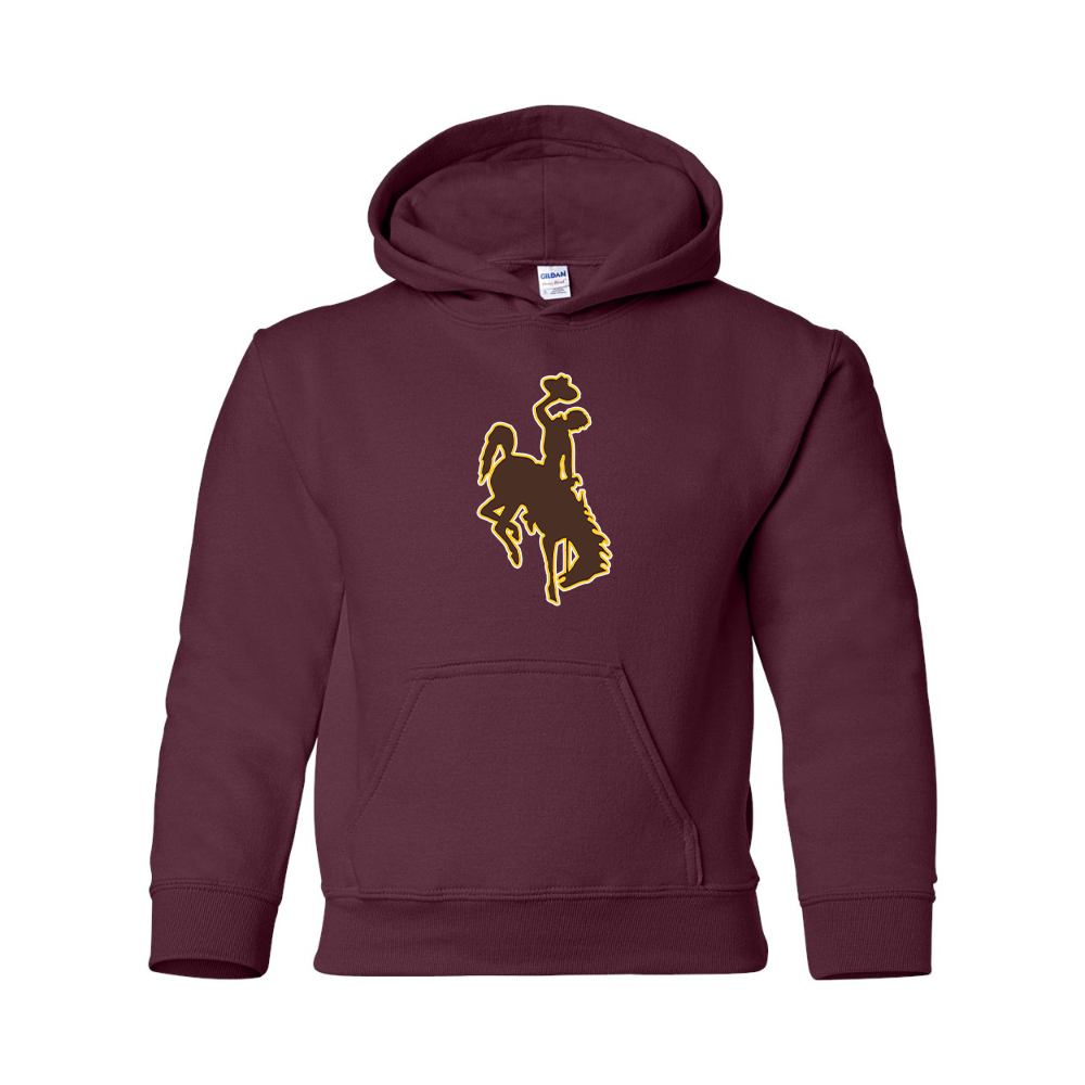 Youth Wyoming Cowboys Gildan Heavy Blend  Hooded Sweatshirt