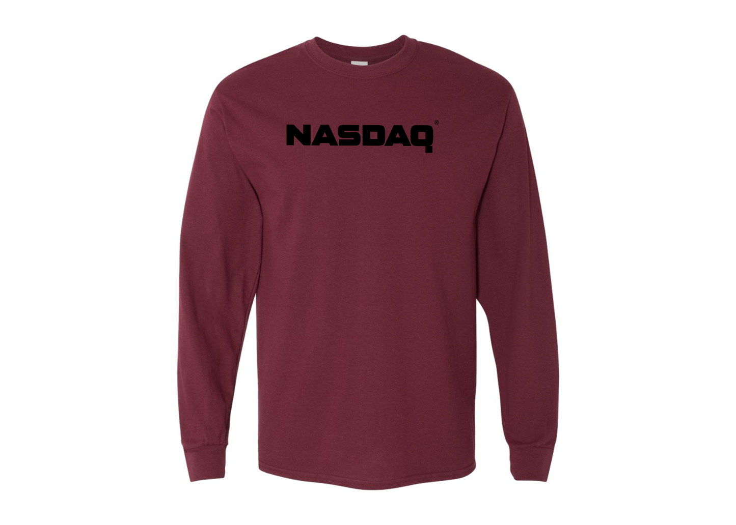 Men's Nasdaq Logo Gildan Heavy Cotton Long Sleeve T-Shirt