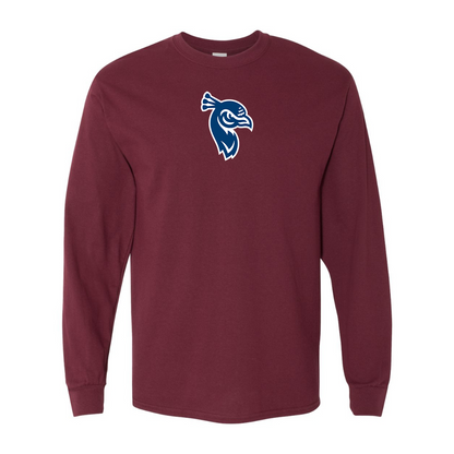 Men's Saint Peters Peacocks Logo Gildan Heavy Cotton Long Sleeve T-Shirt