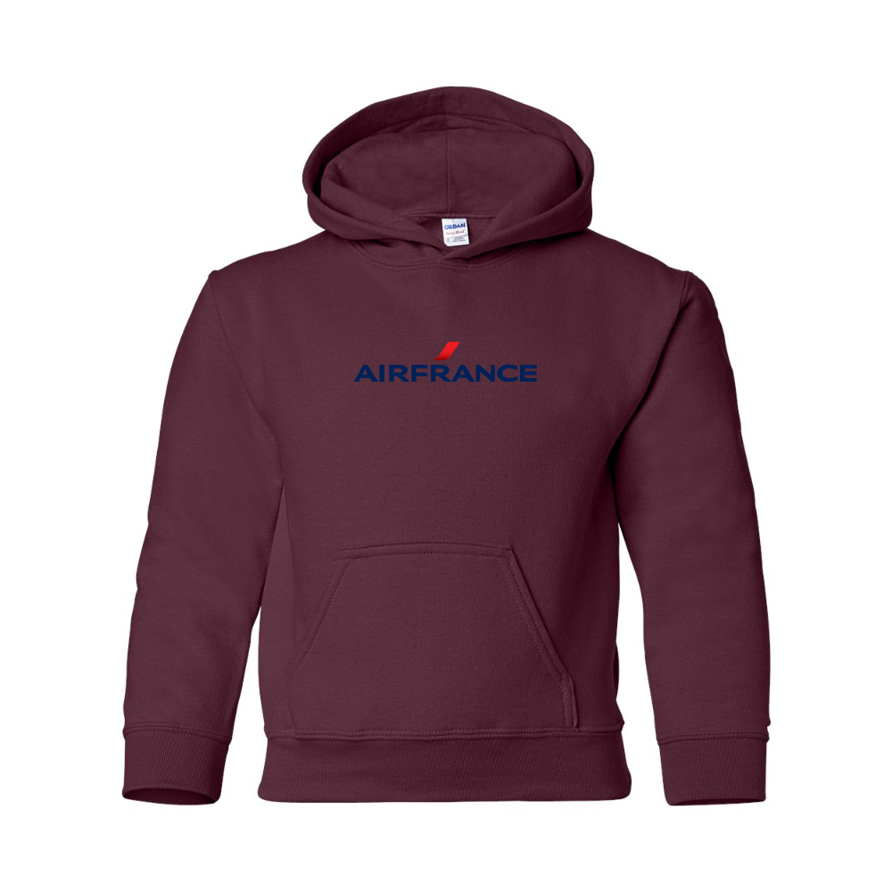 Youth Air France Logo Gildan Heavy Blend  Hooded Sweatshirt