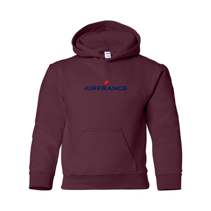 Youth Air France Logo Gildan Heavy Blend  Hooded Sweatshirt