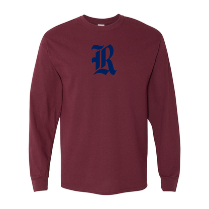 Men's Rice Owls Logo Gildan Heavy Cotton Long Sleeve T-Shirt